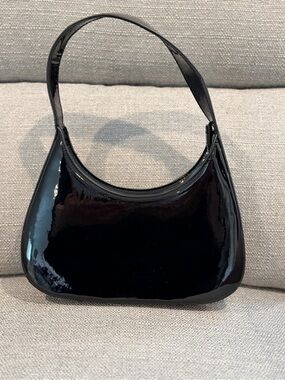 Primark Black Patent Shoulder Bag